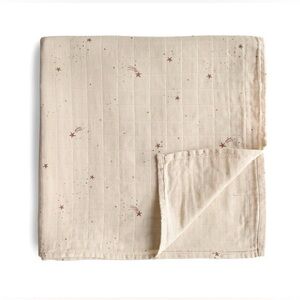 Mushie Organic Cotton Muslin Swaddle Blanket - Star Print